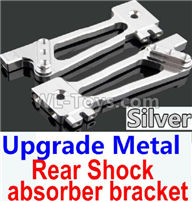 Wltoys 10428-2 Parts-26-05 K949-26 Upgrade Metal Rear Shock absorber bracket-Silver-2pcs,Wltoys 10428-2 Rc Car Parts,High speed 1:10 Scale 4wd,10428-B2 Electric Power On Road Drift Racing Truck Car Parts