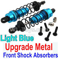 Wltoys 10428-2 Parts-36-02 Upgrade Metal Front Shock Absorbers(2pcs)-Light Blue,Wltoys 10428-2 Rc Car Parts,High speed 1:10 Scale 4wd,10428-B2 Electric Power On Road Drift Racing Truck Car Parts