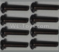 Wltoys 10428-C2 Pan head inner hexagon Screws-M2.5X12-(8pcs),Wltoys 10428-C2 Rc Car Parts,High speed 1:10 Scale 4wd,10428-C2 Electric Power On Road Drift Racing Truck Car Parts