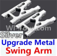 Wltoys 10428-A Upgrade Metal Swing Arm-Silver-2pcs,Wltoys 10428-A RC Car Parts,High speed 1:10 Scale 4wd,10428-A Electric Power On Road Drift Racing Truck Car Parts