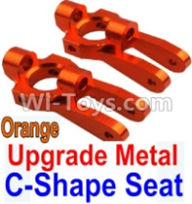 Wltoys 10428-A Upgrade Metal C-Shape Seat-Orange-2pcs,Wltoys 10428-A RC Car Parts,High speed 1:10 Scale 4wd,10428-A Electric Power On Road Drift Racing Truck Car Parts