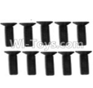 Wltoys 10428-A A929-61 Countersunk head inner hexagon Screws-M3X12-Black zinc plated(10PCS) For Wltoys K949 RC Car Parts,High speed 1:10 Scale 4wd Racing Truck Car Parts