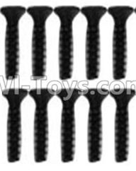 Wltoys 10428-A A929-63 Countersunk head inner hexagon Screws-M2.6X10-Black zinc plated(10PCS) For Wltoys K949 RC Car Parts,High speed 1:10 Scale 4wd,Racing Truck Car Parts