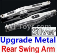 Wltoys 10428-A Upgrade Metal Rear Swing Arm-Silver-2pcs,Wltoys 10428-A RC Car Parts,High speed 1:10 Scale 4wd,10428-A Electric Power On Road Drift Racing Truck Car Parts