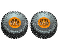 Wltoys 10428-D Wheel unit(2 set)-Orange-10428-D.0690,Wltoys 10428-D 1/10 Parts,Wltoys 10428-D Rc Car Parts