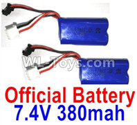 Wltoys 10428-D Battery-2pcs-7.4V 380mah Battery with SM Plug-10428-D.0700,Wltoys 10428-D 1/10 Parts,Wltoys 10428-D Rc Car Parts