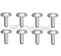 Wltoys 10428-D ST2.6x4.5-PWB7 screws(8pcs)-10428-D.0692,Wltoys 10428-D 1/10 Parts,Wltoys 10428-D Rc Car Parts