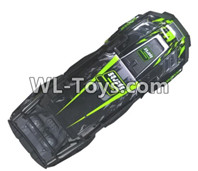 Wltoys 10428-E Parts-Body shell cover + Car frame-Green-10428-E.0703,Wltoys 10428-E 1/10 Parts,Wltoys 10428-E Rc Car Parts