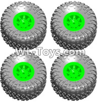 Wltoys 10428-E Parts-Wheel unit(4 set)-Green-10428-E.0705,Wltoys 10428-E 1/10 Parts,Wltoys 10428-E Rc Car Parts