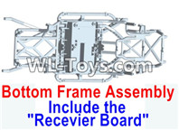 Wltoys 10428-E Parts-Bottom frame assembly-(Include the Receiver board)-10428-D.0699,Wltoys 10428-E 1/10 Parts,Wltoys 10428-E Rc Car Parts