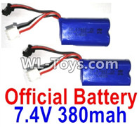 Wltoys 10428-E Parts-Battery-2pcs-7.4V 380mah Battery with SM Plug-10428-D.0700,Wltoys 10428-E 1/10 Parts,Wltoys 10428-E Rc Car Parts