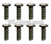 Wltoys 10428-E Parts-ST2.3x4PB screws(8pcs)-18428-B.0554,Wltoys 10428-E 1/10 Parts,Wltoys 10428-E Rc Car Parts