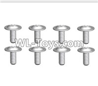 Wltoys 10428-E Parts-ST2.6X6-PWB8 Screws(8pcs)-18428-B.0558,Wltoys 10428-E 1/10 Parts,Wltoys 10428-E Rc Car Parts