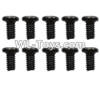 Wltoys 10428-E Parts-2.6x6 Pan head screws(10pcs)-A949-38,Wltoys 10428-E 1/10 Parts,Wltoys 10428-E Rc Car Parts