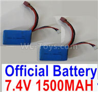 Wltoys 124012 Battrey Parts-Official 7.4V 1500mAh 25C Battery-62x33.5x20mm(1PCS)-A959-B-23,1/12 Wltoys 124012 Parts,Wltoys 124012 RC Car Parts