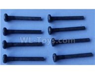 Wltoys 124012 Cross round head step machine screw Parts(8pcs)-3x18PM,D5.5 upper half tooth,Thread length 5-124011.0984,1/12 Wltoys 124012 Parts,Wltoys 124012 RC Car Parts