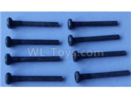 Wltoys 124012 Cross round head step machine screw Parts(8pcs) -3x23PM,D5.5 upper half tooth,Thread length 5-124011.0985,1/12 Wltoys 124012 Parts,Wltoys 124012 RC Car Parts