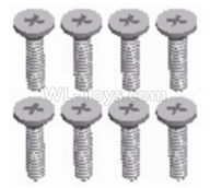 Wltoys 124012 Cross countersunk head tapping screw Parts(8pcs)-ST2x8KB-D3.5-124011.1230,1/12 Wltoys 124012 Parts,Wltoys 124012 RC Car Parts