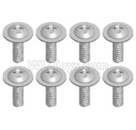 Wltoys 124012 Pan head screws with cross media(8PCS)-M2X8 PMW-12428.0100,1/12 Wltoys 124012 Parts,Wltoys 124012 RC Car Parts