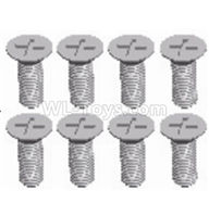 Wltoys 124012 Cross recessed Flat head screws Parts(8PCS)-M3X8 KM-12428.0117,1/12 Wltoys 124012 Parts,Wltoys 124012 RC Car Parts