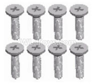 Wltoys 124012 Cross flat head screws Parts(8pcs) - 2x8-A202-15,1/12 Wltoys 124012 Parts,Wltoys 124012 RC Car Parts
