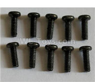 Wltoys 124012 Cross round head machine screw (10pcs) -2x6PM-D3.5-124012.1210,1/12 Wltoys 124012 Parts,Wltoys 124012 RC Car Parts