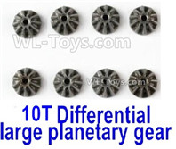 Wltoys 124019 Metal 10T Differential large planetary gear(8pcs)-(Hardware)-124019.1271,Wltoys 124019 1/12 Parts,Wltoys 124019 RC Car Parts