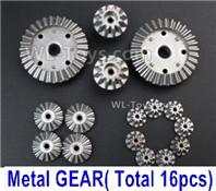 Wltoys 124019 Whole Metal Kit-(Metal gear,total 16pcs),Wltoys 124019 1/12 Parts,Wltoys 124019 RC Car Parts