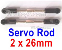 Wltoys 124019 Servo Rod(2pcs)-2x26-124019.1287,Wltoys 124019 1/12 Parts,Wltoys 124019 RC Car Parts