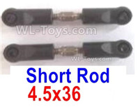 Wltoys 124019 Short rod assembly(2pcs)-4.5x36-124019.1288,Wltoys 124019 1/12 Parts,Wltoys 124019 RC Car Parts