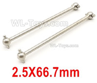 Wltoys 124019 Dog Bone(2pcs)-2.5x66.7mm-124019.1281,Wltoys 124019 1/12 Parts,Wltoys 124019 RC Car Parts