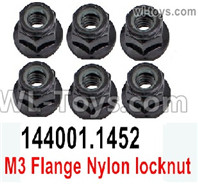Wltoys 124019 Flange nut, Total 6pcs. 124019.1452. Wltoys 124019 1/12 Parts, Wltoys 124019 RC Car Parts.