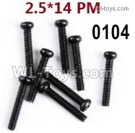 Wltoys 124019 12428.0104 Screws. M2.5X14 PM. Wltoys 124019 1/12 Screws Parts, Wltoys 124019 RC Car Screws Parts.