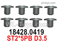 Wltoys 124019 18428.0419 Screws. ST2x5PB D3.5. Wltoys 124019 1/12 Screws Parts, Wltoys 124019 RC Car Screws Parts.