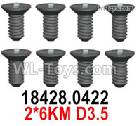 Wltoys 124019 18428.0422 Screws. 2x6KM D3.5. Wltoys 124019 1/12 Screws Parts, Wltoys 124019 RC Car Screws Parts.
