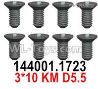 Wltoys 124019 1723 Screws. 3x10KM D5.5. Wltoys 124019 1/12 Screws Parts, Wltoys 124019 RC Car Screws Parts.