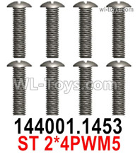 Wltoys 124019 1453 Screws. ST2x4PWM5. Wltoys 124019 1/12 Screws Parts, Wltoys 124019 RC Car Screws Parts.