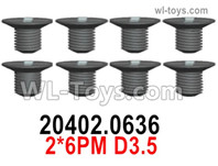 Wltoys 124019 20402.0636 Screws. 2x6PM D3.5. Wltoys 124019 1/12 Screws Parts, Wltoys 124019 RC Car Screws Parts.