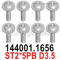 Wltoys 124019 1656 Screws. 2.5x8PWM6. Wltoys 124019 1/12 Screws Parts, Wltoys 124019 RC Car Screws Parts.