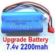 Wltoys 12403 Upgrade Battery,7.4V 2200MAH Battery With T-Shape Plug(1pcs)-Size-65X38X18mm,Wltoys 12403 RC Car Spare Parts Replacement Accessories,1:12 Scale 4wd,2.4G 12403 rc racing car Parts,On Road Drift Racing Truck Car Parts