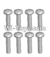 Wltoys 12423 Car Spare Parts-00104 Cross recessed pan head screws(8PCS)-M2.5X14 PM,Wltoys 12423 RC Car Spare Parts Replacement Accessories,1:12 Scale 4wd,2.4G 12423 RC racing car Parts,On Road Drift Racing Truck Car Parts