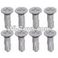 Wltoys 12423 Car Spare Parts-00114 Cross recessed Flat head screws(8PCS)-M2.5X8 KM,Wltoys 12423 RC Car Spare Parts Replacement Accessories,1:12 Scale 4wd,2.4G 12423 RC racing car Parts,On Road Drift Racing Truck Car Parts