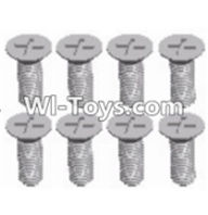 Wltoys 12423 Car Spare Parts-00117 Cross recessed Flat head screws(8PCS)-M3X8 KM,Wltoys 12423 RC Car Spare Parts Replacement Accessories,1:12 Scale 4wd,2.4G 12423 RC racing car Parts,On Road Drift Racing Truck Car Parts