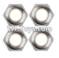 Wltoys 12423 Car Spare Parts-00118 M2.5 Anti loose nut(4PCS),Wltoys 12423 RC Car Spare Parts Replacement Accessories,1:12 Scale 4wd,2.4G 12423 RC racing car Parts,On Road Drift Racing Truck Car Parts