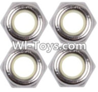 Wltoys 12423 Car Spare Parts-00119 M4 Anti loose nut(4PCS),Wltoys 12423 RC Car Spare Parts Replacement Accessories,1:12 Scale 4wd,2.4G 12423 RC racing car Parts,On Road Drift Racing Truck Car Parts