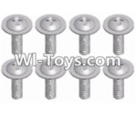 Wltoys 12423 Car Spare Parts-00125 Pan head screws with cross media(8pcs)-M2.5X8 PWM,Wltoys 12423 RC Car Spare Parts Replacement Accessories,1:12 Scale 4wd,2.4G 12423 RC racing car Parts,On Road Drift Racing Truck Car Parts