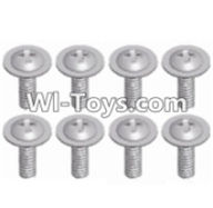 Wltoys 12423 Car Spare Parts-00129 Pan head screws with cross media(8PCS)-M2.3X8,Wltoys 12423 RC Car Spare Parts Replacement Accessories,1:12 Scale 4wd,2.4G 12423 RC racing car Parts,On Road Drift Racing Truck Car Parts