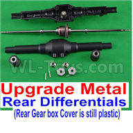 Wltoys 12428 Upgrade Metal Rear Differentials Assembly and Upgrade Plastic Rear gear box cover ,Wltoys 12428 Differentials Parts