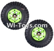 Wltoys 12423 Car Spare Parts-0070 Whole Left Wheel unit(Include the Wheel,Trie leather,upper and bottom wheel cover)-2pcs,Wltoys 12423 RC Car Spare Parts Replacement Accessories,1:12 Scale 4wd,2.4G 12423 RC racing car Parts,On Road Drift Racing Truck Car