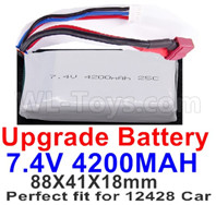 Wltoys 12427 Upgrade Battery-Upgrade 7.4V 4200mah Batteries.Size:88X41X18mm,Perfect suit for the Wltoys 12427